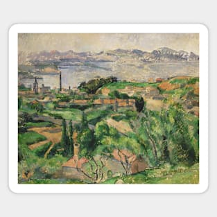 View of the Bay of Marseille with the Village of Saint-Henri by Paul Cezanne Magnet